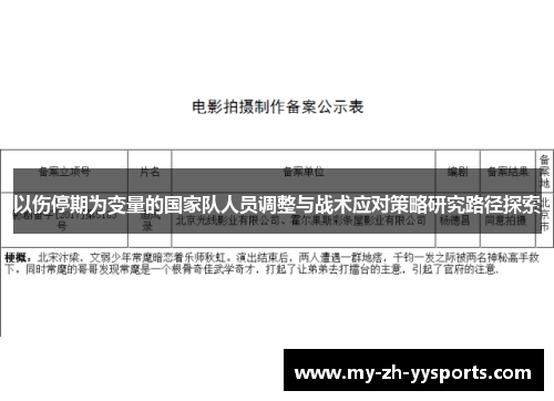以伤停期为变量的国家队人员调整与战术应对策略研究路径探索